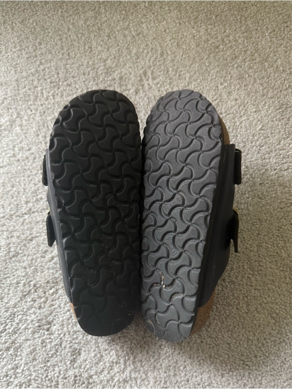 Black & gold Birkenstocks - Picture 3 of 3